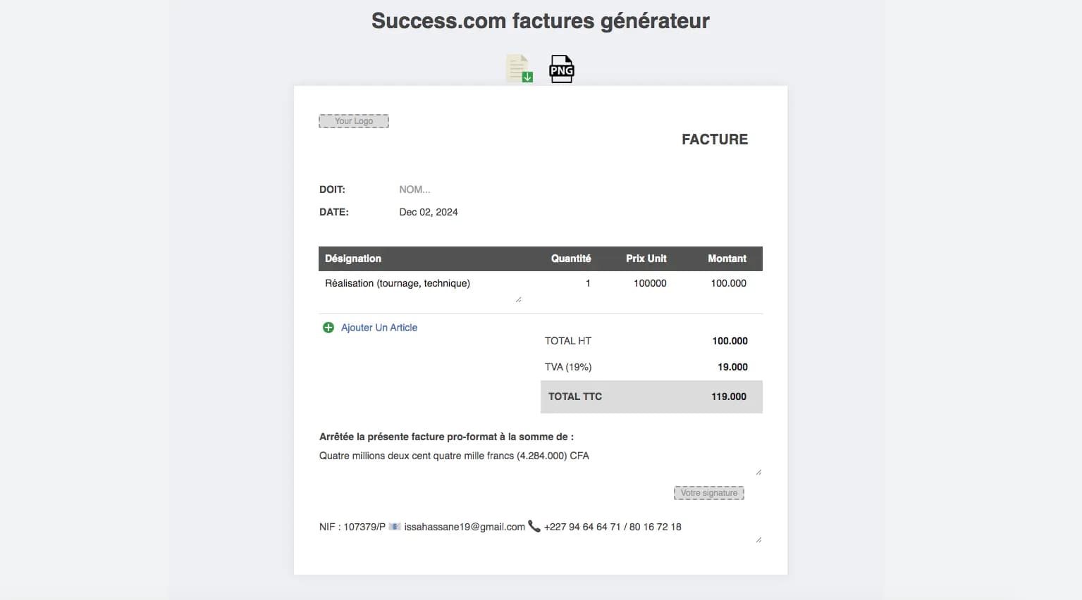 Invoice Generator